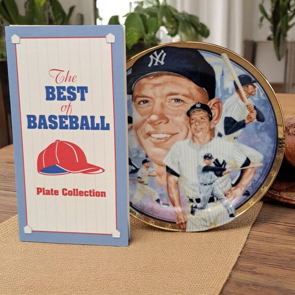 MICKEY MANTLE Plate LIMITED EDITION Hamilton Collection NIB with COA  #287M - Picture 7 of 13